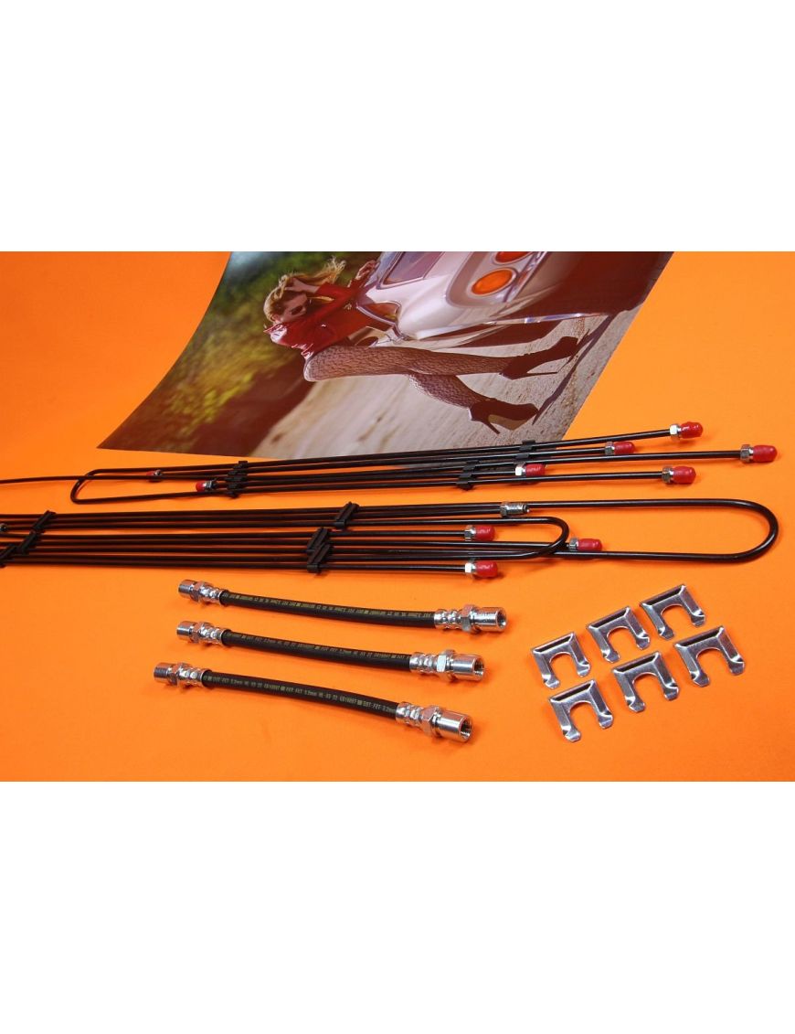 Opel GT Brake Line Tubing Set incl. Hoses