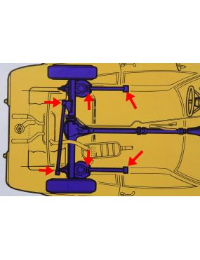 Rear Axle Bushing Set Rubber