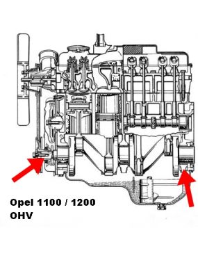 Advantage set high-performance shaft seals Opel 1100 1200 OHV