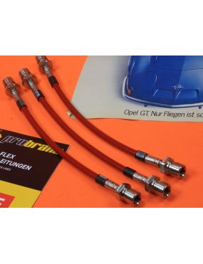 Opel GT / Kadett B Stahlflex Bremsschläuche 3er Set