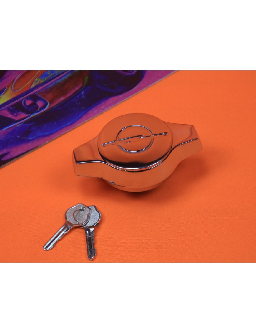 Tankdeckel Opel GT AL  Voll-Chrom  abschließbar