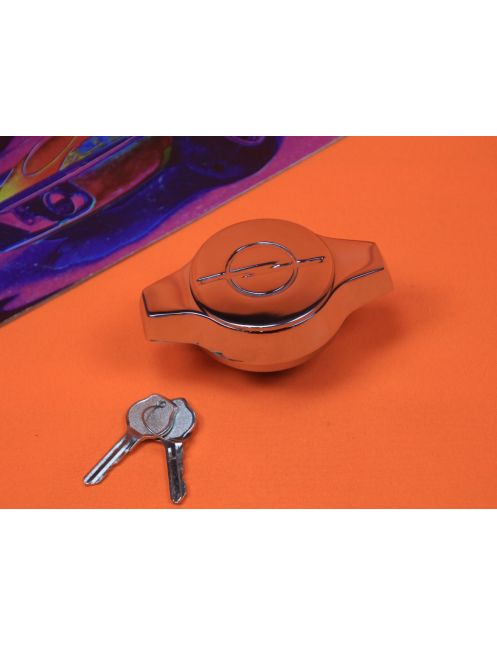 Tankdeckel Opel GT AL  Voll-Chrom  abschließbar
